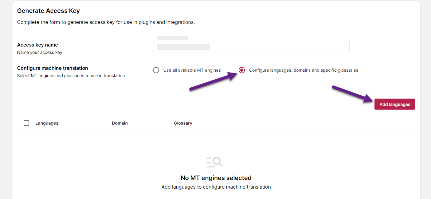 select domain for engine