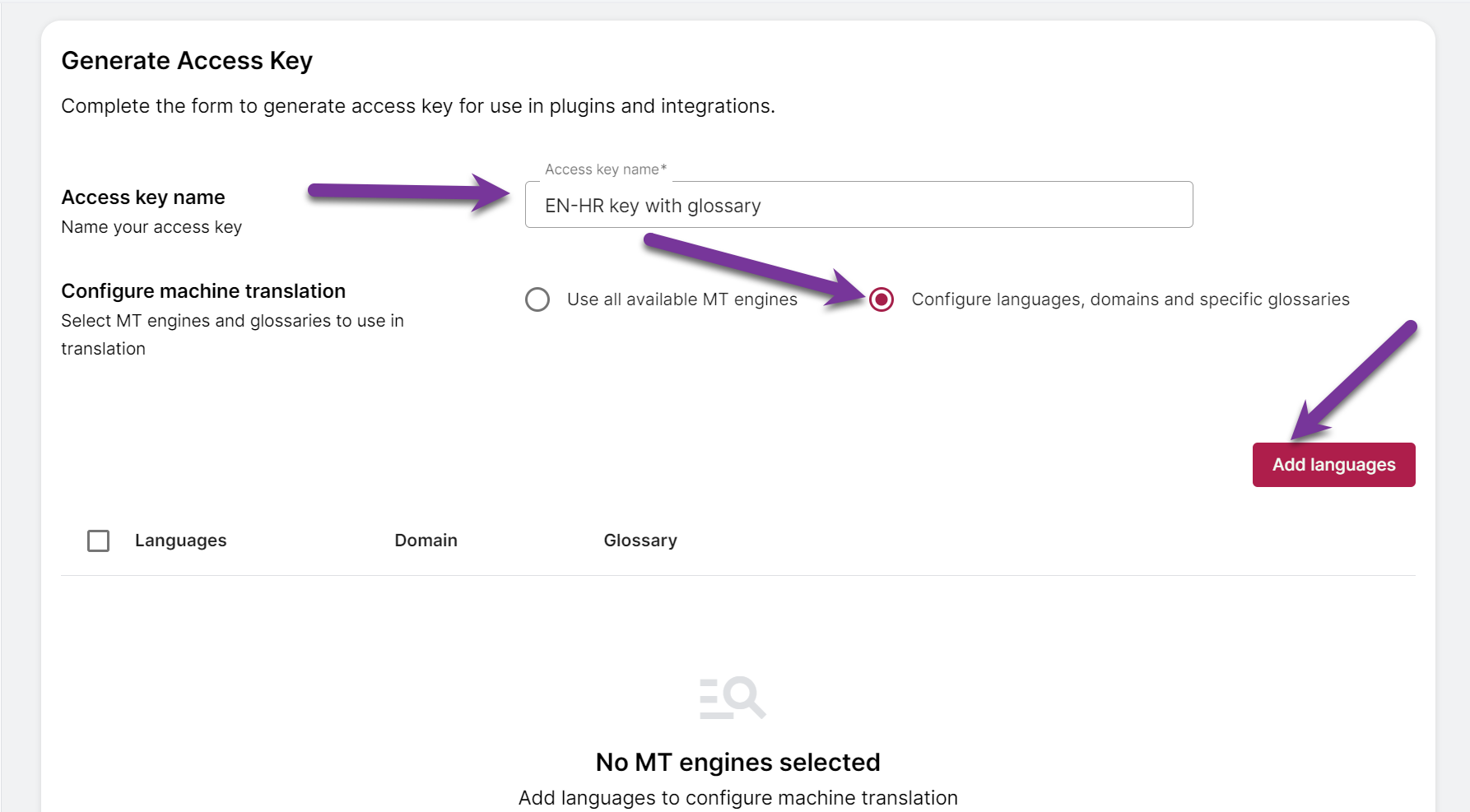 create access key 1