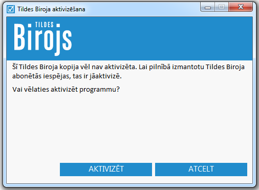 Aktivizēšanas logs