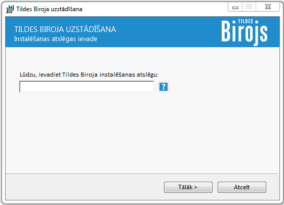 Atslēgas ievades logs