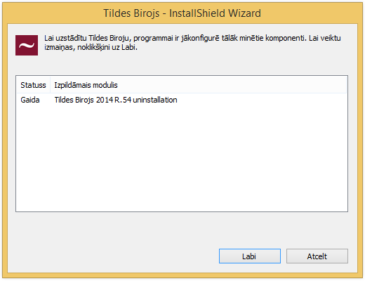 Komponentu konfigurēšanas paziņojums