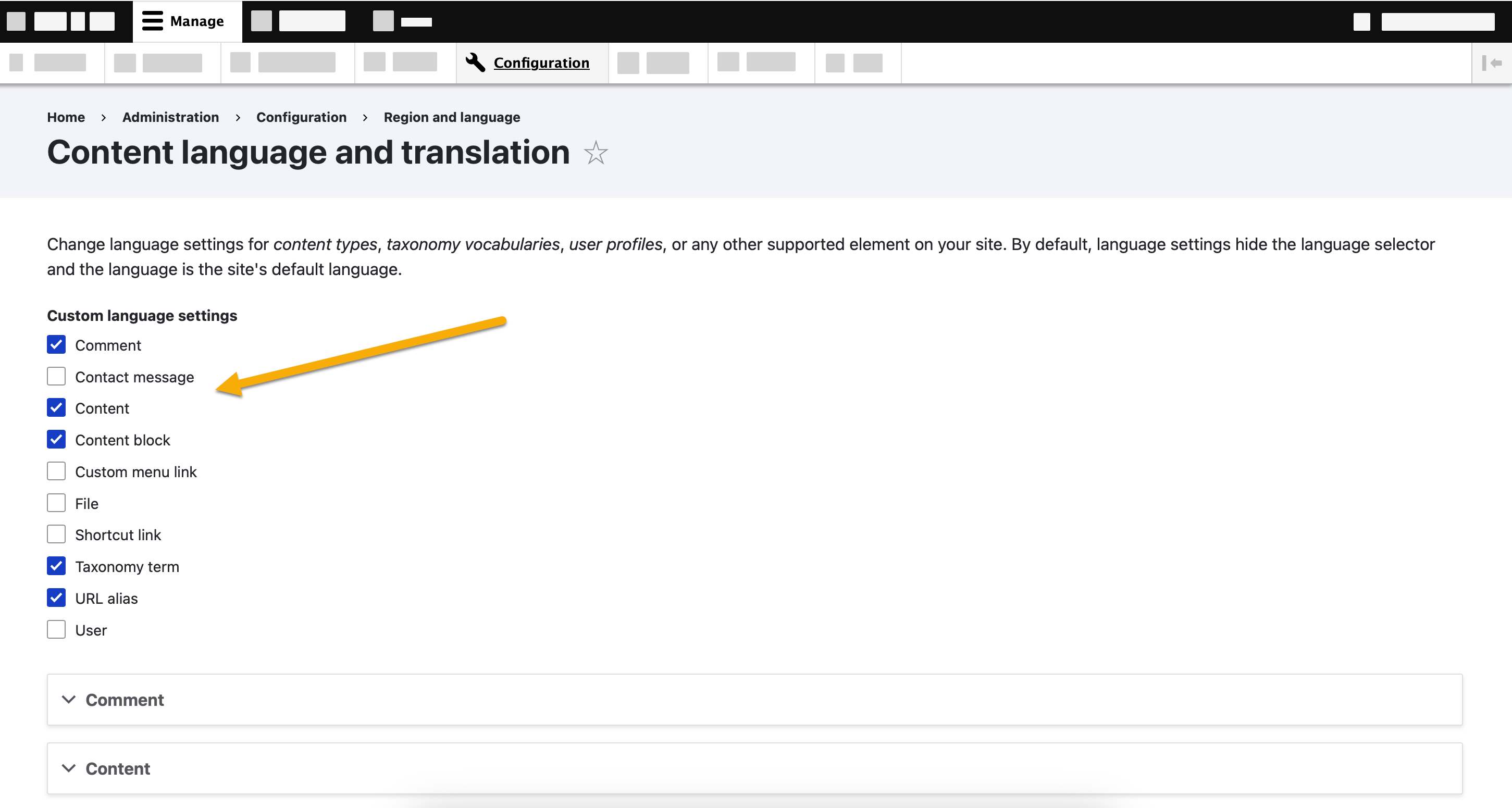 configure translatable content 2