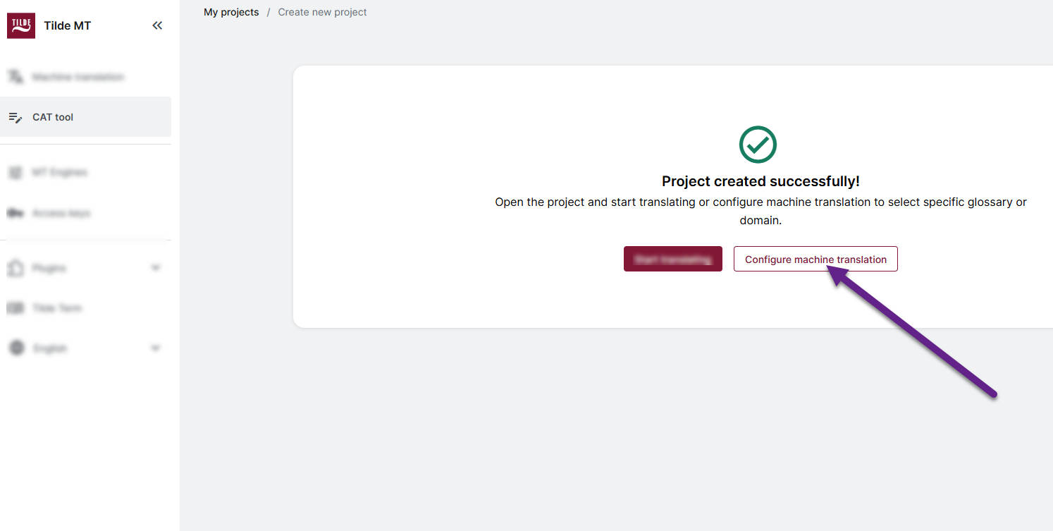 Configure machine translation.