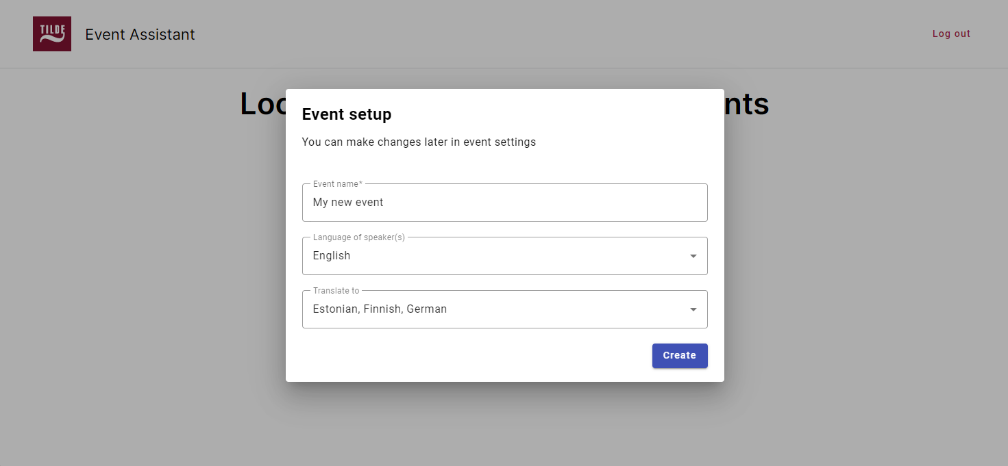 create new event