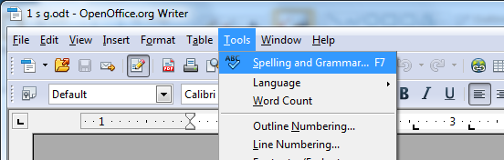 Pareizrakstības pārbaude Open Office