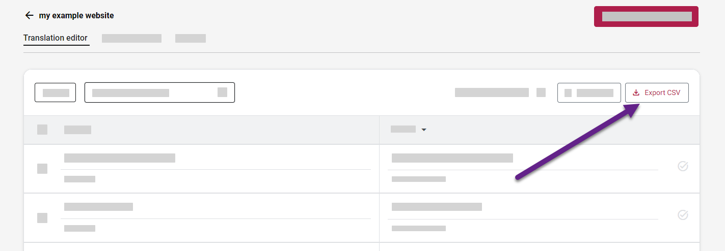 Export translations CSV