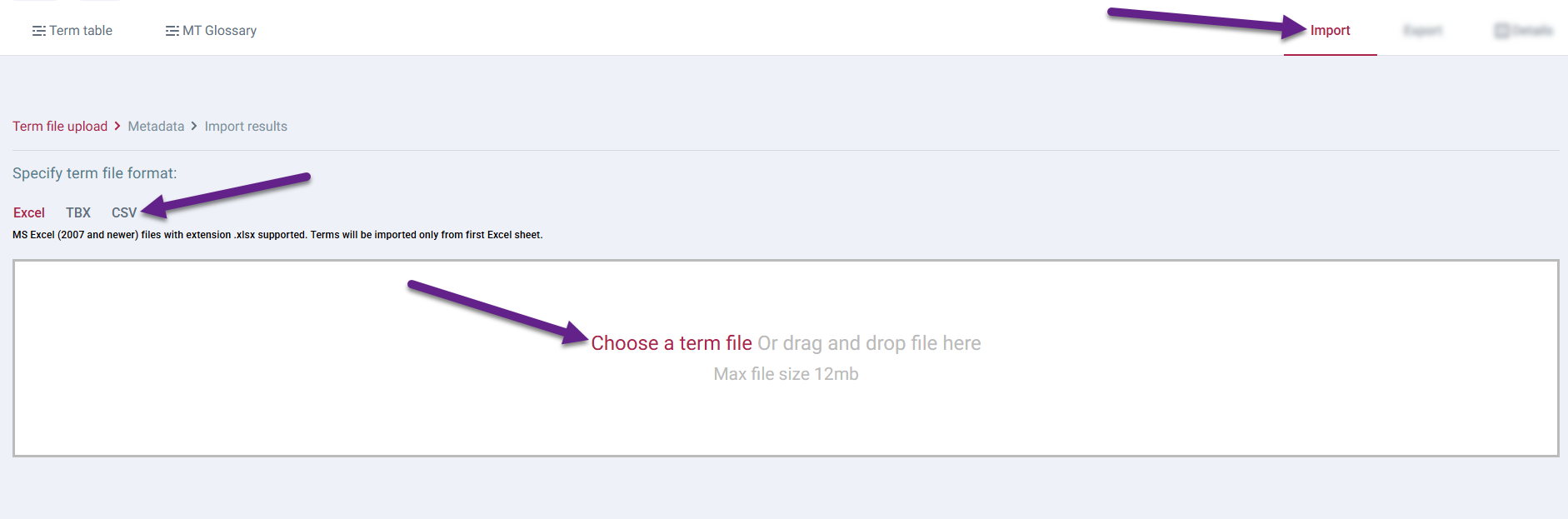 Figure 4. Selecting file to import.