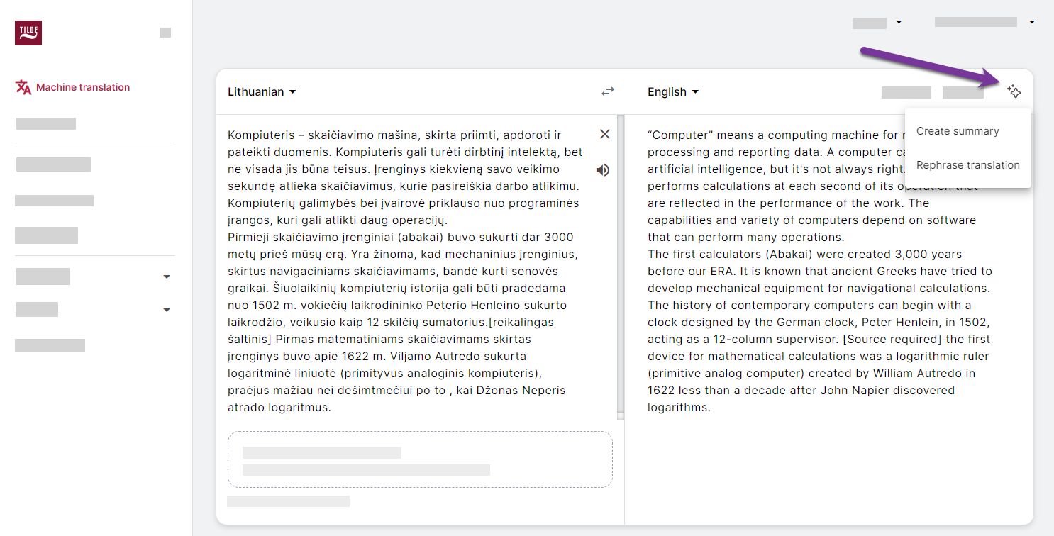 create summary