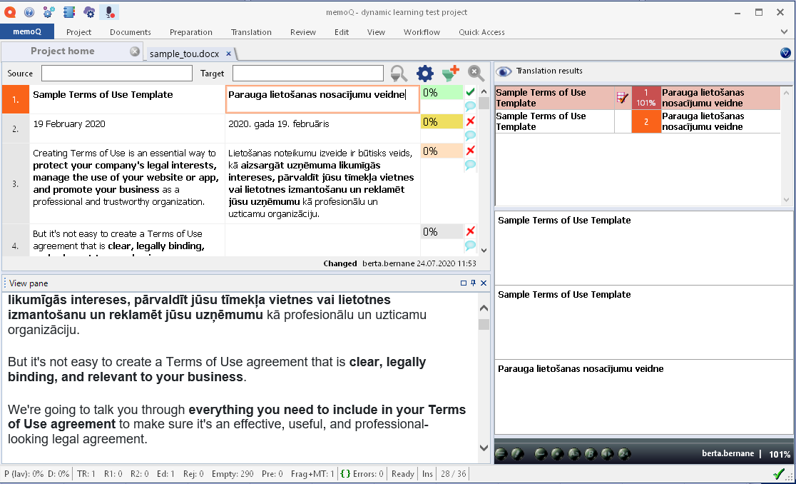 memoq editor