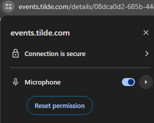 microphone permissions