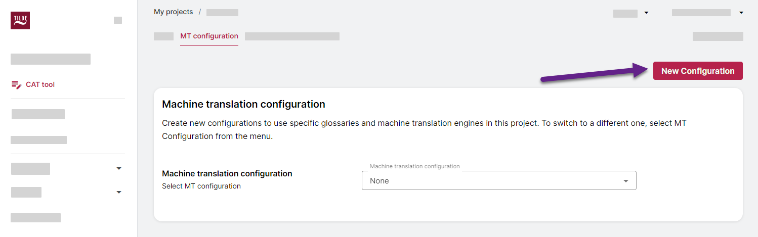 Create MT configuration 1