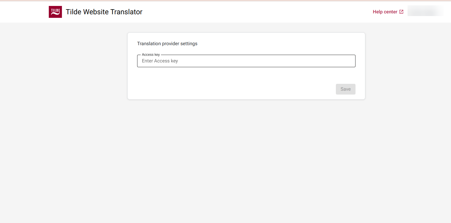 Figure 1. Adding machine translation access key.