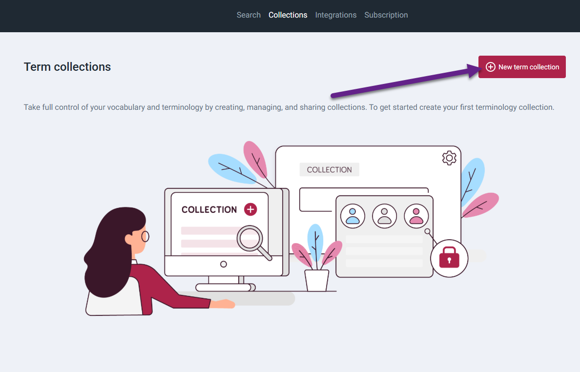 Figure 1. Adding new term collection.