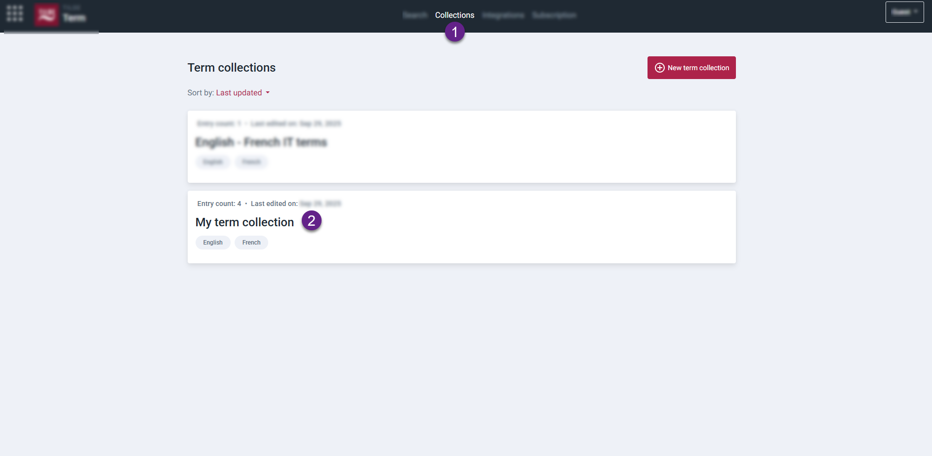 Open the collection.
