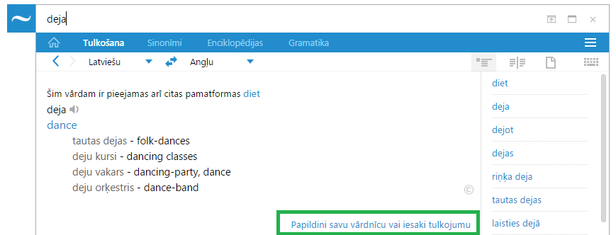 Tulkojuma ieteikšana