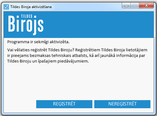 Reģistrācijas poga