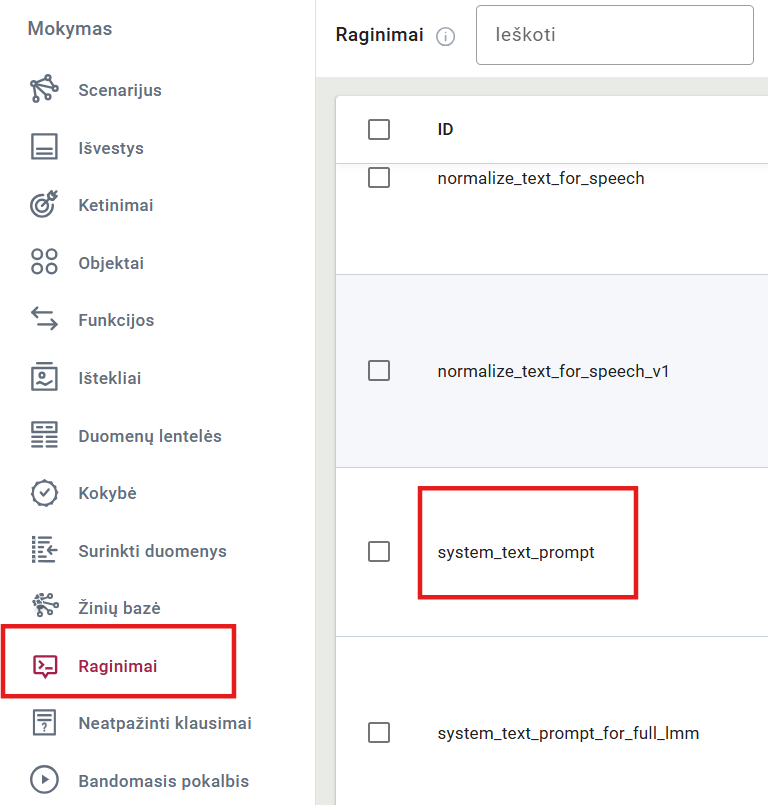 DI užklausa