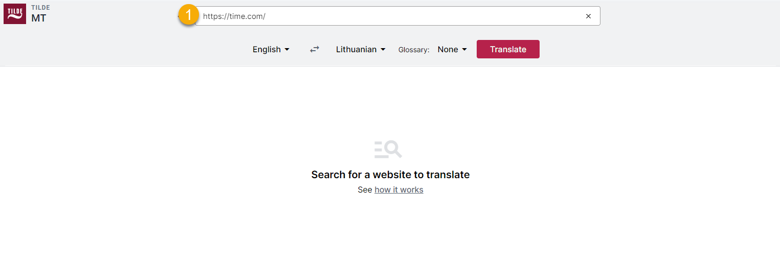 Figure 2. Enter the website address and press Enter to load the site.