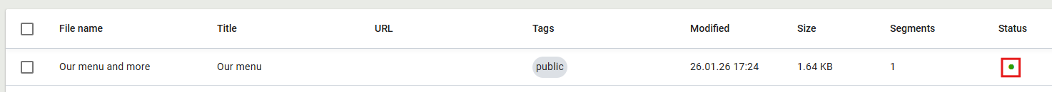An uploaded file.